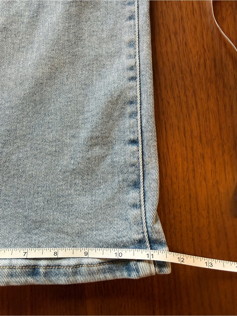 High-Rise Light Blue Wide-Leg Jeans with Side Button Detail - Picture 16 of 16